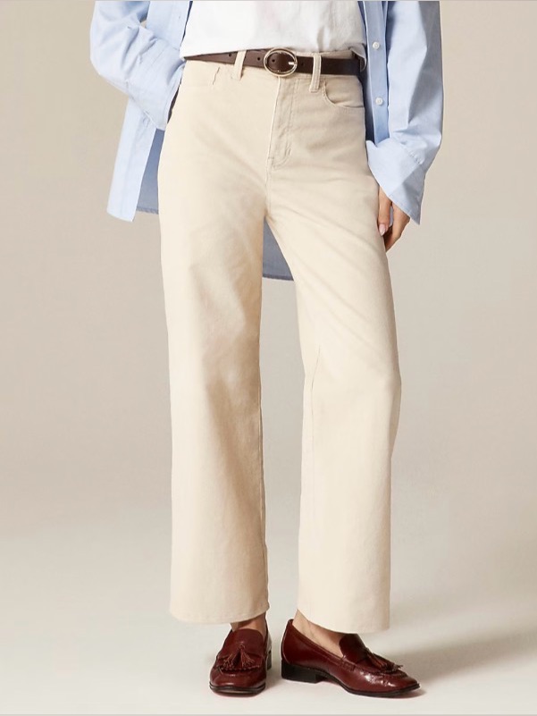 J Crew Nwt Slim-Wide Corduroy Pant In Bone Sz 22